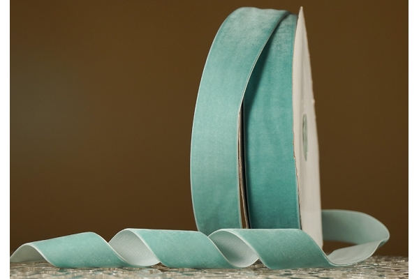 Стрічка оксамитова (велюр) 4,0 см, бірюзовий (№31) (1 рулон) (27м) Стрічка оксамитова (велюр) 4,0 см, бірюзовий (№31) (1 рулон) (27м)