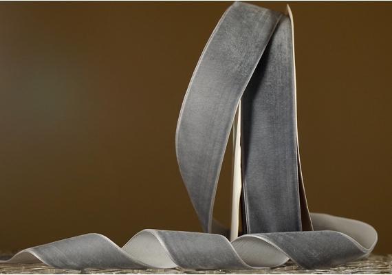 Стрічка оксамитова (велюр) 4,0 см, сірий (№34) (1 рулон) (27м) Стрічка оксамитова (велюр) 4,0 см, сірий (№34) (1 рулон) (27м)