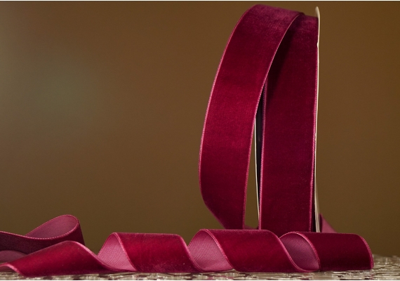 Стрічка оксамитова (велюр) 4,0 см, вишневий (№36) (1 рулон) (27м) Стрічка оксамитова (велюр) 4,0 см, вишневий (№36) (1 рулон) (27м)