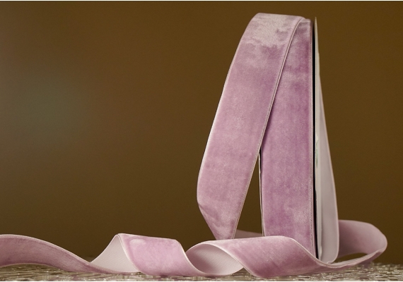 Стрічка оксамитова (велюр) 4,0 см, світло-бузковий (№40) (1 рулон) (27м) Стрічка оксамитова (велюр) 4,0 см, світло-бузковий (№40) (1 рулон) (27м)