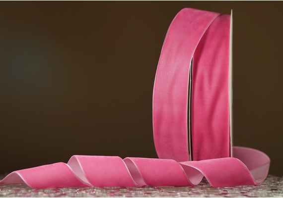 Стрічка оксамитова (велюр) 4,0 см, рожевий (фукусія) (№C19) (1 рулон) (27м) Стрічка оксамитова (велюр) 4,0 см, рожевий (фукусія) (№C19) (1 рулон) (27м)