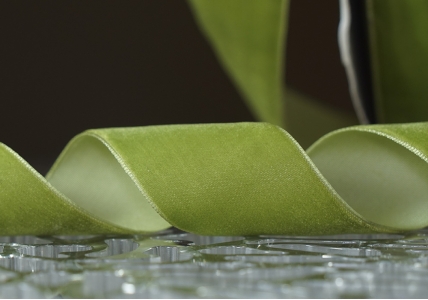 Стрічка оксамитова (велюр) 4,0 см, травнево-зелений (№C26) (1 рулон) (27м) Стрічка оксамитова (велюр) 4,0 см, травнево-зелений (№C26) (1 рулон) (27м)