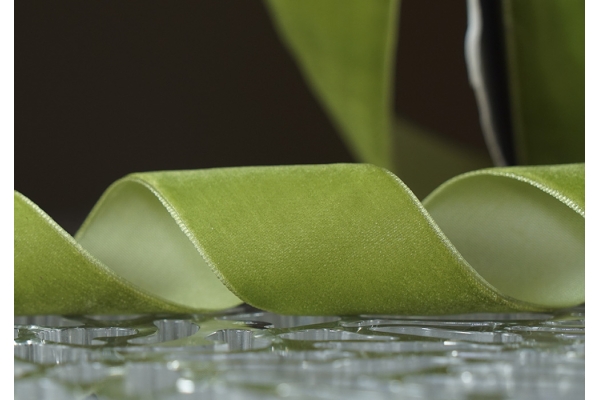 Стрічка оксамитова (велюр) 4,0 см, травнево-зелений (№C26) (1 рулон) (27м) Стрічка оксамитова (велюр) 4,0 см, травнево-зелений (№C26) (1 рулон) (27м)