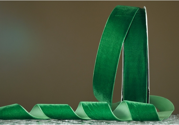 Стрічка оксамитова (велюр) 4,0 см, зелений (№C27) (1 рулон) (27м) Стрічка оксамитова (велюр) 4,0 см, зелений (№C27) (1 рулон) (27м)
