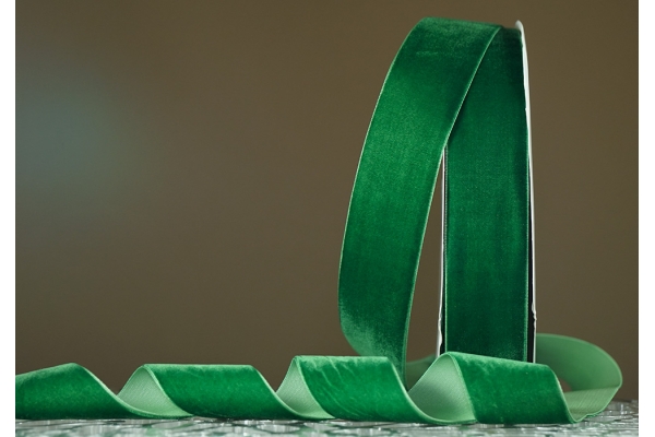 Стрічка оксамитова (велюр) 4,0 см, зелений (№C27) (1 рулон) (27м) Стрічка оксамитова (велюр) 4,0 см, зелений (№C27) (1 рулон) (27м)