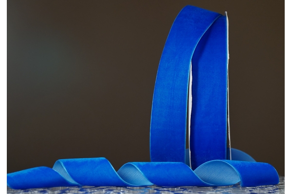 Стрічка оксамитова (велюр) 4,0 см, синій (№C33) (1 рулон) (27м) Стрічка оксамитова (велюр) 4,0 см, синій (№C33) (1 рулон) (27м)