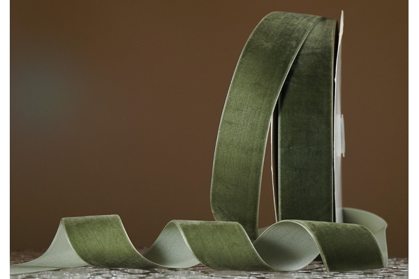 Стрічка оксамитова (велюр) 4,0 см, зелений (№C41) (1 рулон) (27м) Стрічка оксамитова (велюр) 4,0 см, зелений (№C41) (1 рулон) (27м)