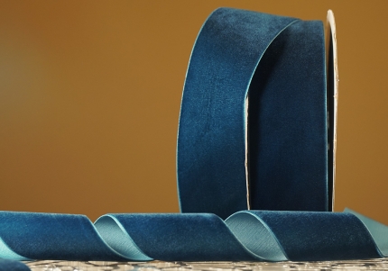 Стрічка оксамитова (велюр) лілово-синій (№C29) (5.0см*18м) (1 рулон) 