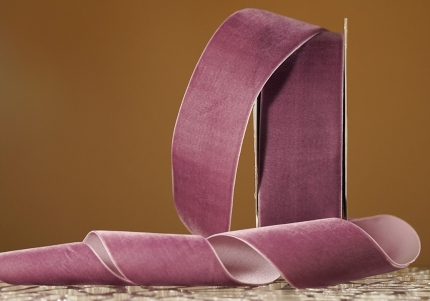 Стрічка оксамитова (велюр) фіалковий (№C69) (5.0см*18м) (1 рулон) 