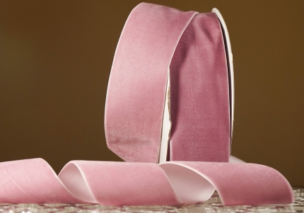 Стрічка оксамитова (велюр) ліловий (№C75) (5.0см*18м) (1 рулон) 