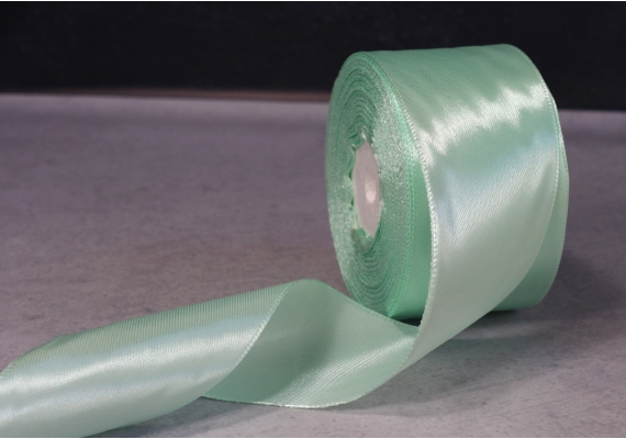 Стрічка атласна 4 см, світло-м'ятний (№141).